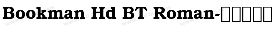 Bookman Hd BT Roman字体转换